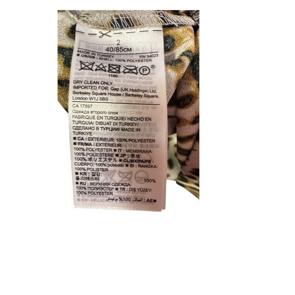 Banana Republic Womens Animal Print Dress Size 2 Leopard Pattern Short Sleeve - Picture 8 of 9